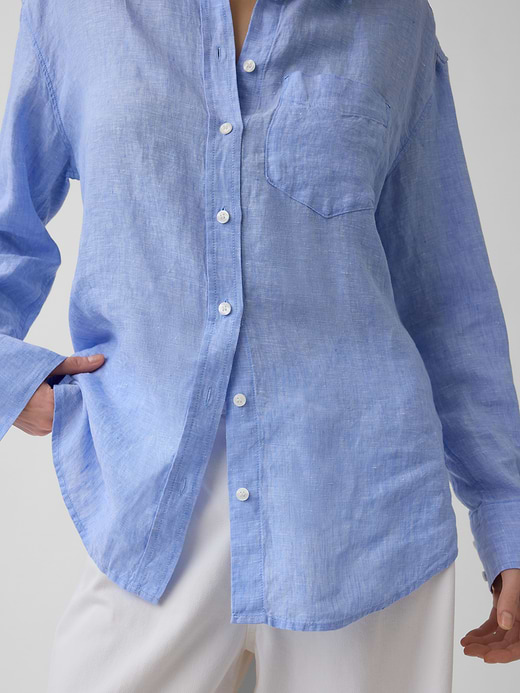Gap 100% Linen Oversized Shirt — photo 5