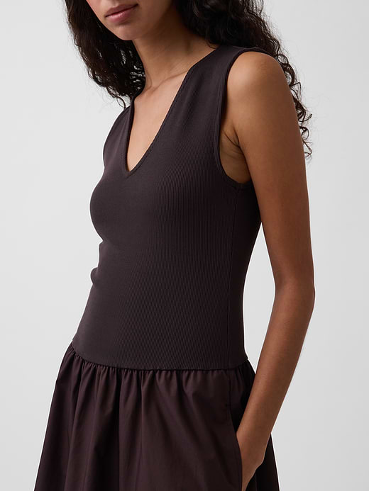 Gap Mixed Media Drop-Waist Maxi Dress — photo 5