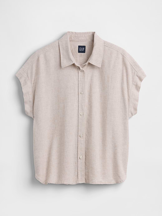 Gap Linen-Blend Oversized Shirt — photo 6