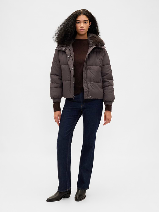 Gap Faux Fur-Trim Puffer Jacket — photo 3