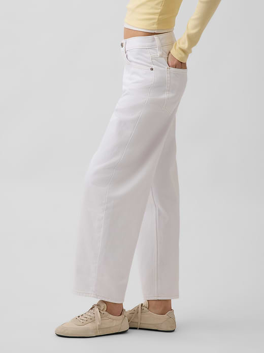 Gap High Rise Crop Barrel Jeans — photo 4