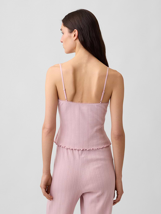 Gap Pointelle Lettuce-Hem PJ Cami — photo 4