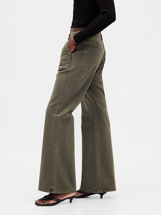 Gap Low Rise Relaxed Flare Khakis — photo 4