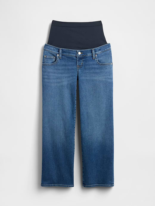 Gap Maternity Full-Panel Stride Wide-Leg Ankle Jeans — photo 6