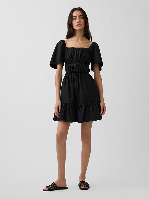 Gap Poplin Flutter-Sleeve Mini Dress — photo 1