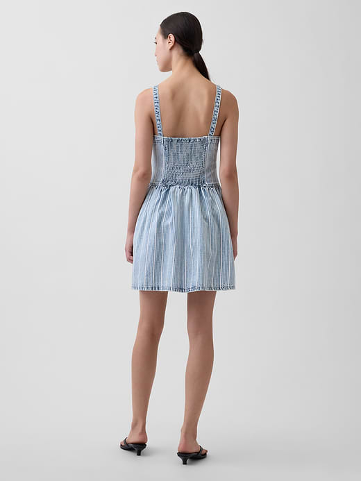 Gap UltraSoft Denim Stripe Drop-Waist Mini Dress — photo 3