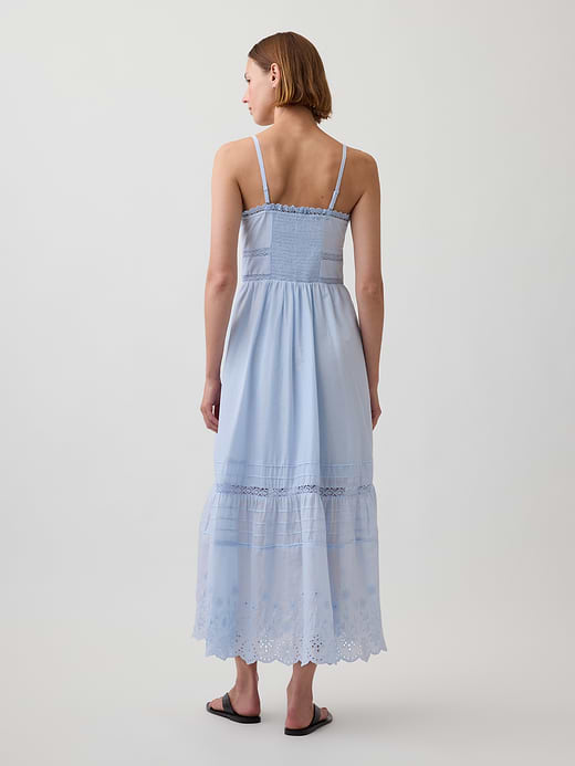 Gap Lace-Trim Button-Front Maxi Dress — photo 3