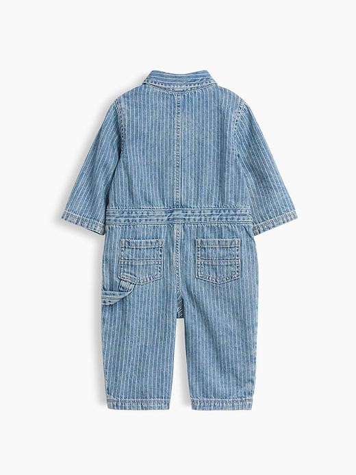 Gap Baby Denim Stripe Utility One-Piece — photo 3
