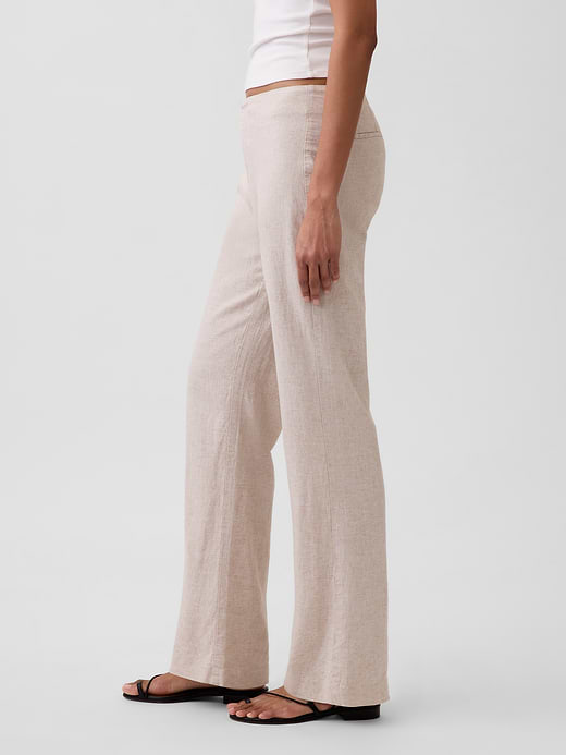Gap Low Rise Linen-Blend Flare Pants — photo 4