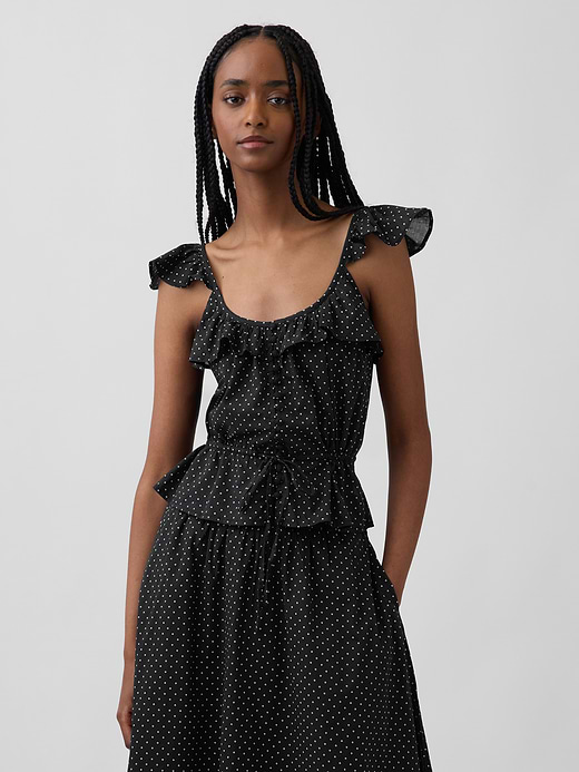Gap Flutter-Sleeve Tie-Waist Top — photo 1