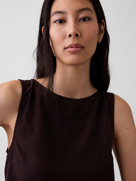 Gap Linen-Blend Crop Shell Tank Top — photo 5