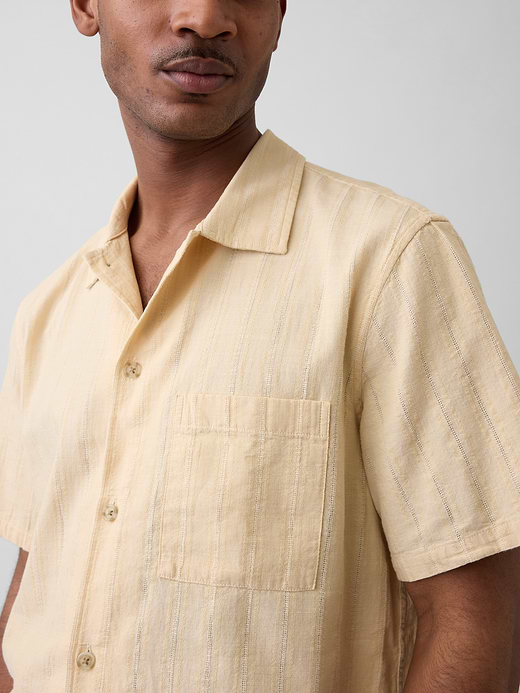 Gap Dobby Relaxed Straight-Hem Shirt — photo 5