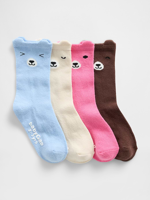 Gap Baby & Toddler Bear Crew Socks (4-Pack) — photo 1