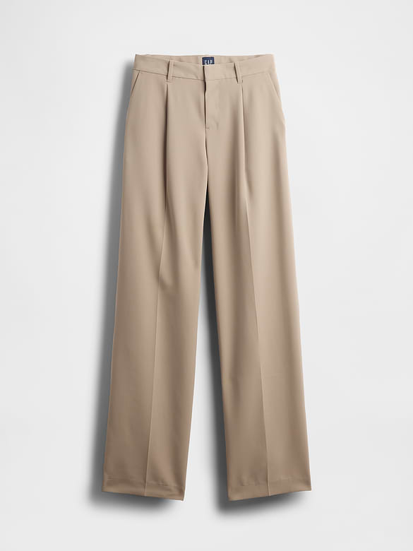 Gap 365 Low Rise Brushed Twill Pleated Trousers — photo 8