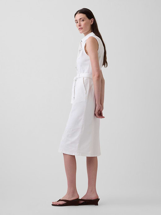 Gap Denim Tie-Belt Midi Dress — photo 4