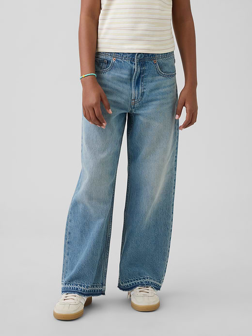 Gap Kids Low Rise Stride Wide-Leg Jeans — photo 12