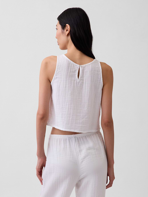 Gap Cotton Gauze Racer Shell Tank Top — photo 4