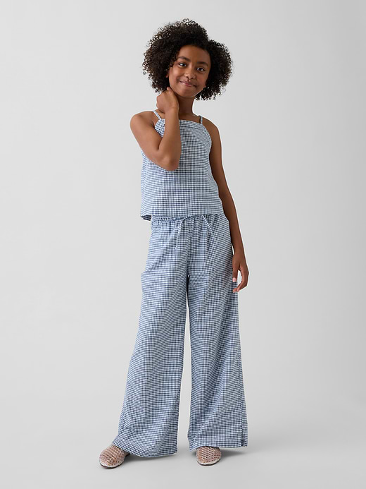Gap Kids Linen-Cotton Easy Wide-Leg Pants — photo 1