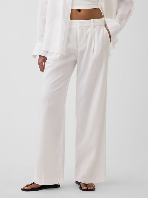 Gap 365 Low Rise Linen-Blend Trousers — photo 3