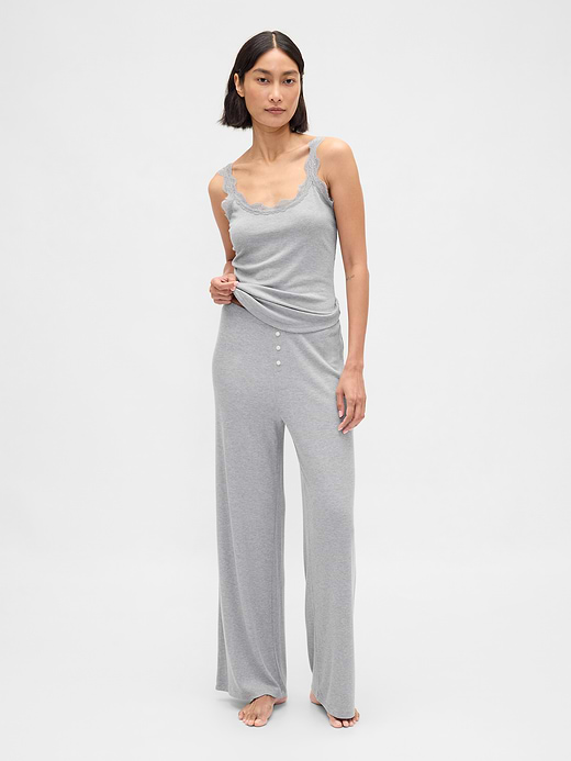 Gap MiniRib Wide-Leg PJ Pants — photo 3