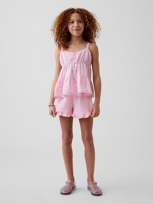 Gap Kids Cotton Gauze Easy Ruffle Shorts — photo 1