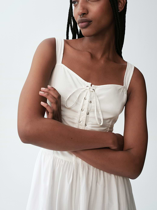 Gap Lace-Up Corset Maxi Dress — photo 7