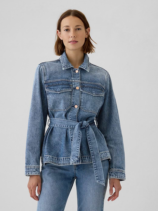 Gap UltraSoft Belted Denim Jacket — photo 1