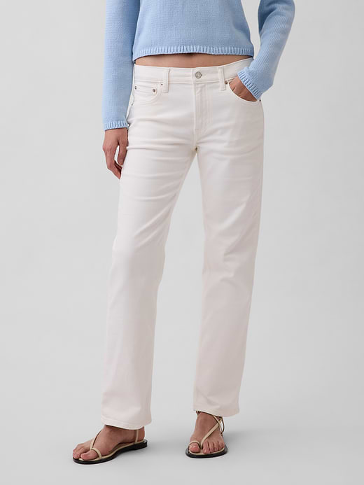 Gap Mid Rise Relaxed Straight Jeans — photo 3