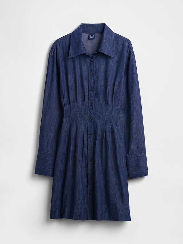 Gap Pleated Mini Shirtdress — photo 6