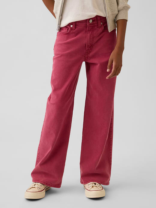 Gap Kids Low Rise Stride Wide-Leg Jeans — photo 4