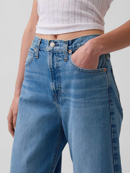 Gap High Rise Crop Barrel Jeans — photo 7