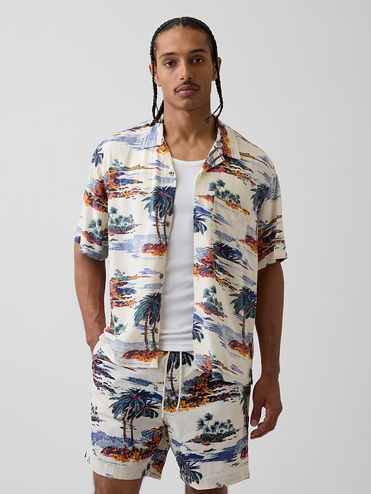 Gap Relaxed Camp Collar Shirt — photo 1