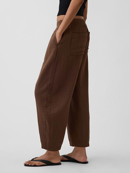 Gap Cotton Gauze Easy Barrel Pants — photo 4