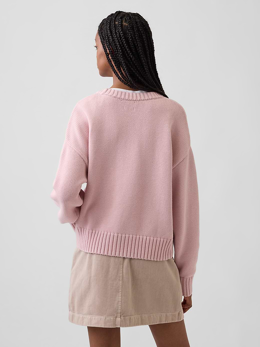 Gap 100% Cotton Oversized Crop Sweater — photo 4