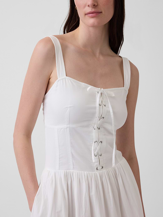 Gap Lace-Up Corset Maxi Dress — photo 5