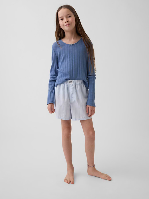 Gap Kids Recycled Poplin PJ Boxer Shorts — photo 1