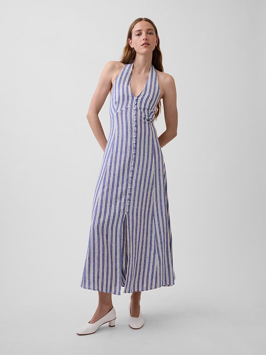 Gap Linen-Blend Halter Maxi Dress — photo 6