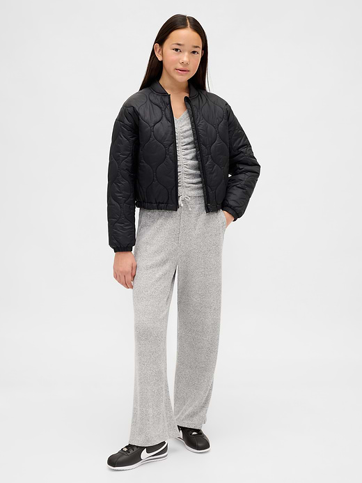 Gap Kids Softspun Rib Wide-Leg Pants — photo 1