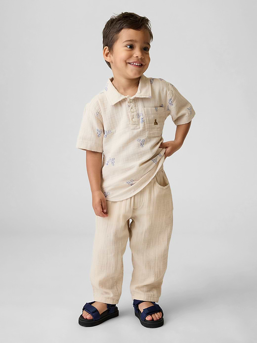 Gap Baby & Toddler Cotton Gauze Pull-On Barrel Pants — photo 1
