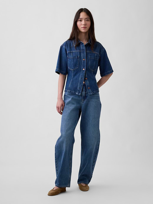 Gap UltraSoft Denim Pocket Shirt — photo 3