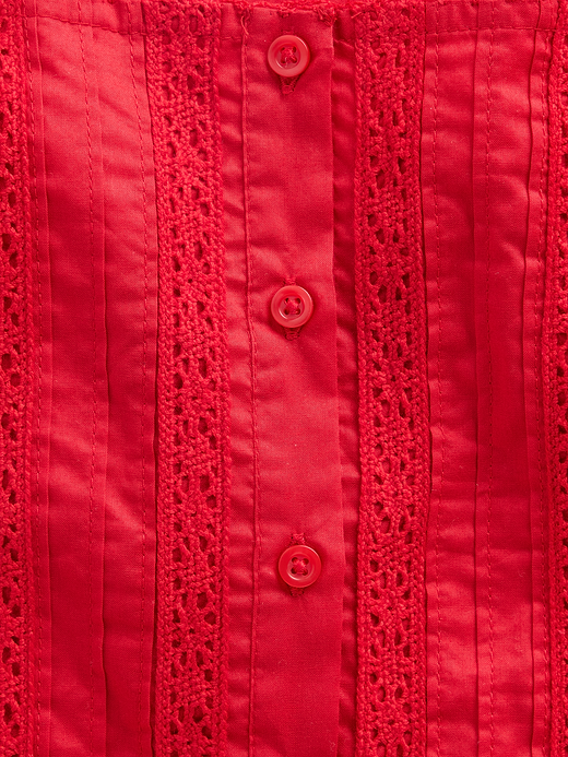 Gap Kids Flutter-Sleeve Lace-Trim Dress — photo 5