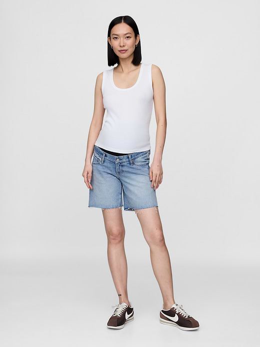 Gap 7" Maternity Full Panel Denim Bermuda Shorts — photo 1