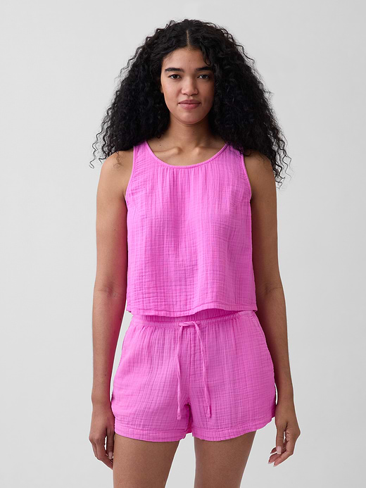 Gap Cotton Gauze Racer Shell Tank Top — photo 1