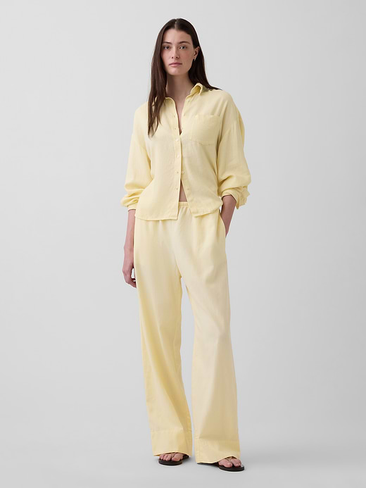 Gap Linen-Blend Easy Wide-Leg Pants — photo 1