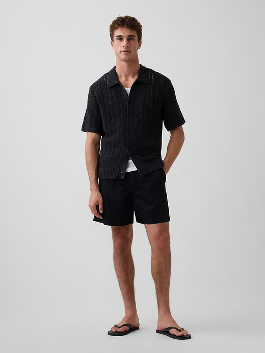 Gap Herringbone Crochet Sweater Shirt — photo 3