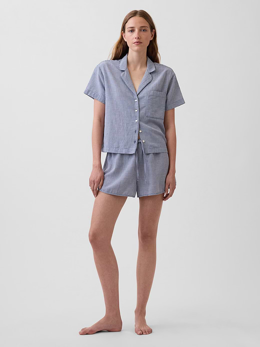 Gap Crinkle Gauze Oversized PJ Shirt — photo 3