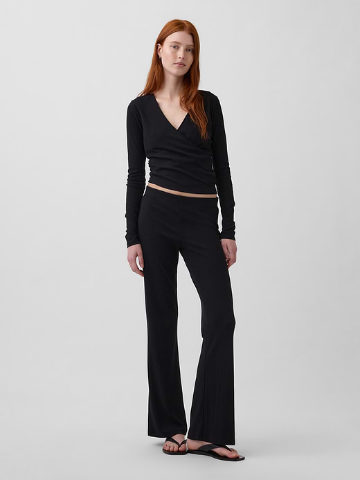 Gap Modern Wide Rib Flare Pants — photo 1