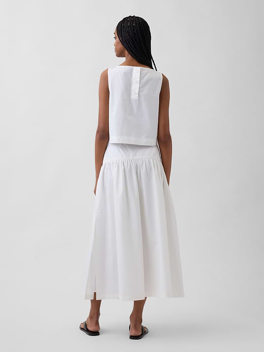 Gap Poplin Drop-Waist Maxi Skirt — photo 3