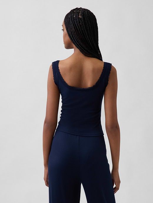Gap Mini Rib Lace PJ Tank Top — photo 4