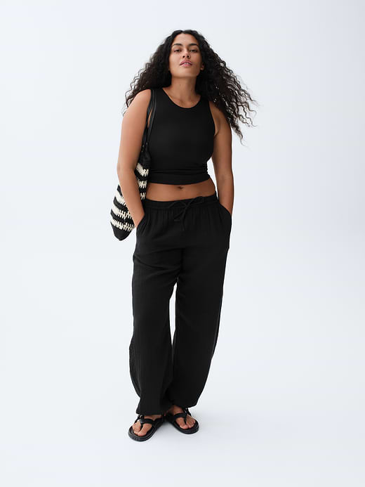 Gap Cotton Gauze Easy Joggers — photo 7